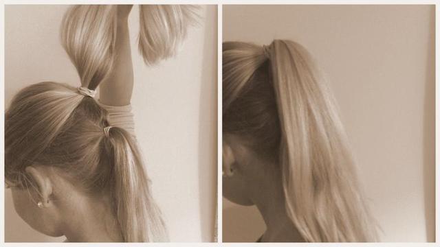 Flirten durch die haare streichen